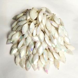 Vtg 1950s Signed Austria AB White Plastic Cascade Waterfall Pin Brooch